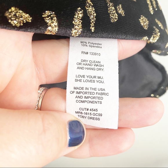 Show Me Your MuMu Glitter Cheetah Toby Swing Dress Black Gold S NWT - Picture 7 of 9